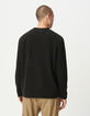 Schwarzes Herren-T-Shirt Langarm Wabenmuster DRY FAST-2