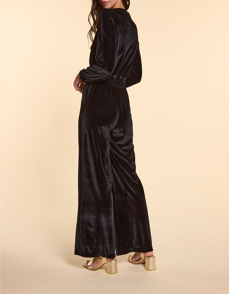 Combinaison noire panne de velours I.Code-3