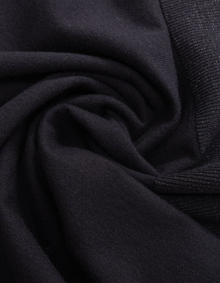 Robe manches longues noire tricot détails lurex I.Code-9 Robe manches longues noire tricot détails lurex I.Code-9
