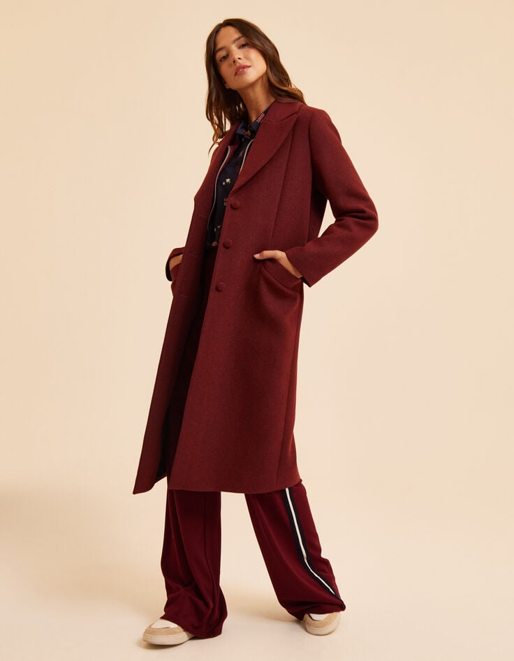 Lange bordeaux mantel I.Code-7