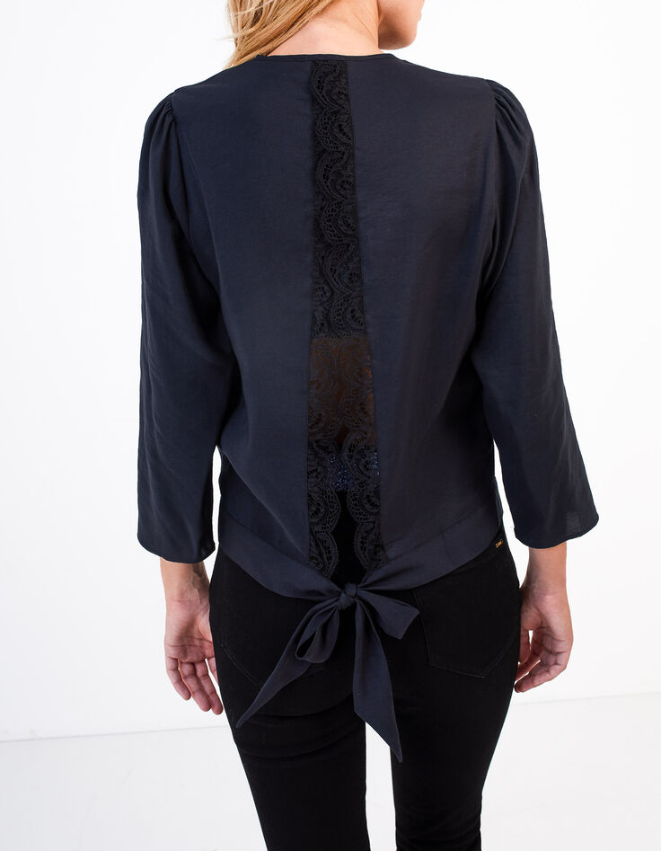 Blusa negra tira encaje espalda I.Code-3