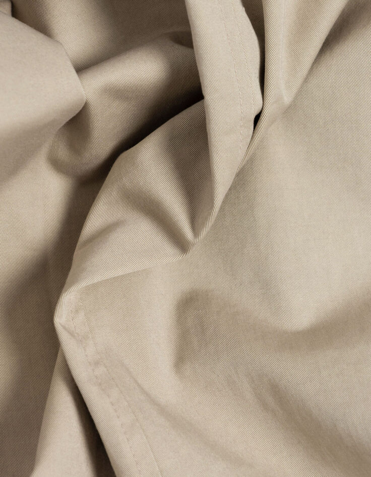 Mujer chaqueta sahariana sin mangas beige-10