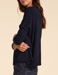 Pull cape marine tricot boutons d&eacute;coratifs I.Code-1