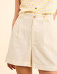 Short en jean écru à rayures jaunes I.Code-6