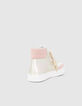 Baskets dorées, blanches et roses en cuir I.Code-4