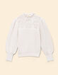 Cremeweißer Strickpulli Lochstrick I.Code-1
