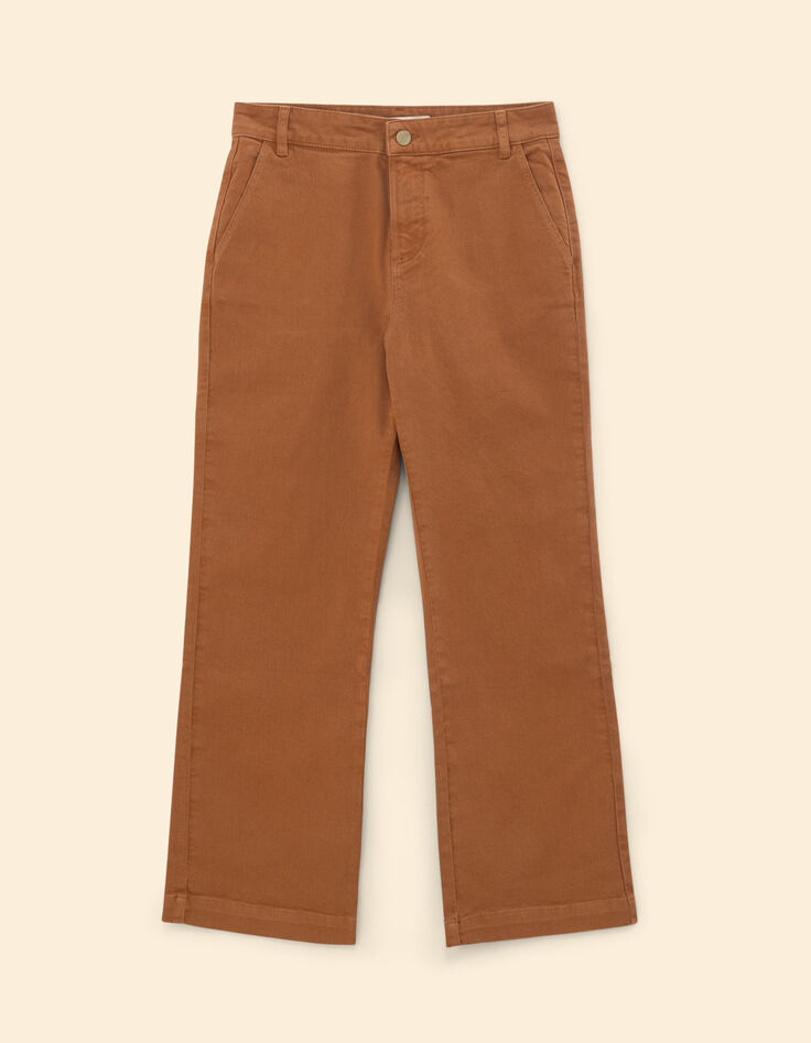 Jean large camel longueur cropped I.Code-7