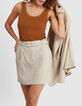 Jupe de costume beige irisé lin mélangé I.Code-2