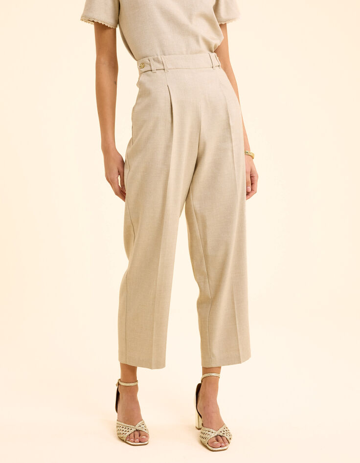 Pantalon de costume beige doré I.Code-3