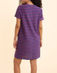 Purple striped lurex multico dress I.Code-3
