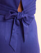 Top bleu pailleté cropped noué dos I.Code-7