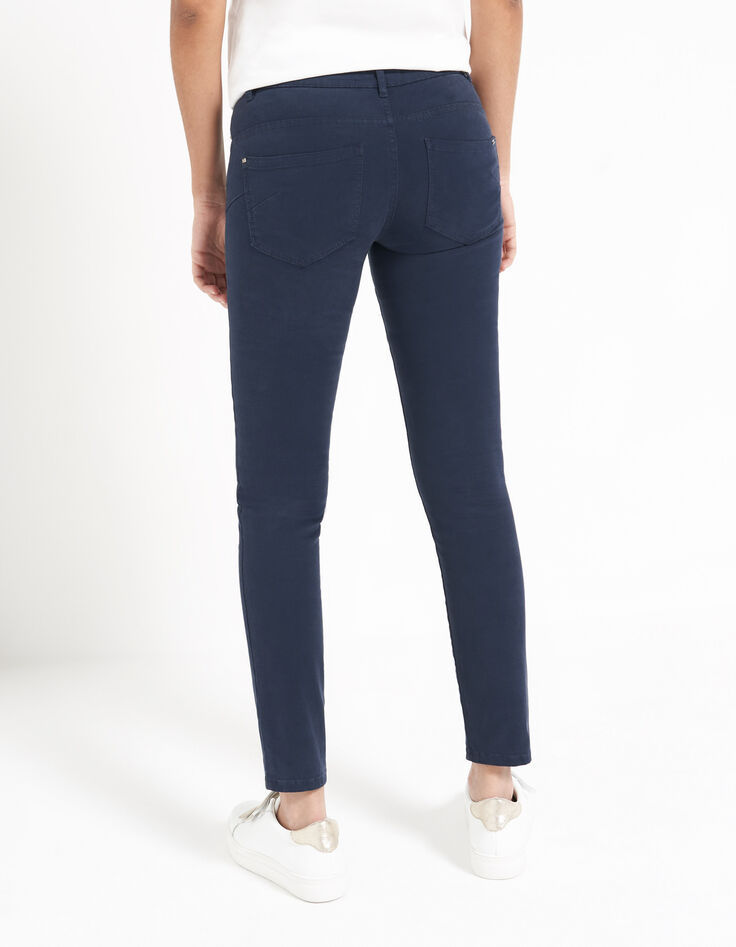 Pantalon bleu marine slim longueur 7/8ème I.Code-3