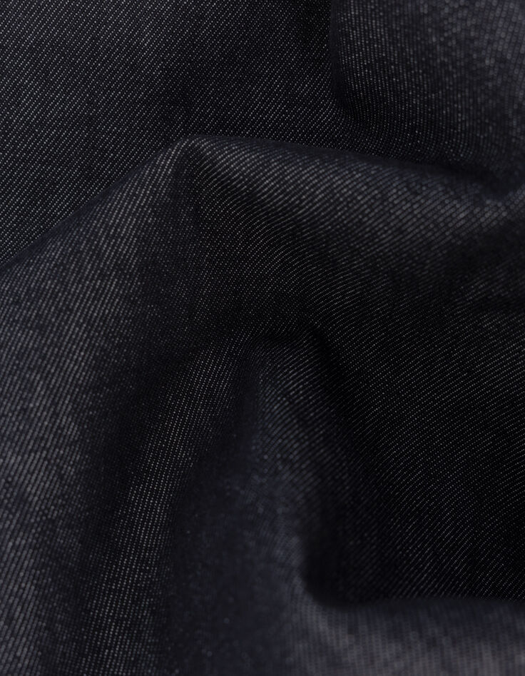 Camisa vaquera negra bordados monograma I.Code-10 Camisa vaquera negra bordados monograma I.Code-10