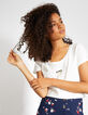 Tee-shirt blanc cassé Super Girl I.Code-1