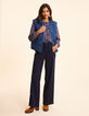 Chaqueta vaquera azul acolchada sin mangas I.Code-4