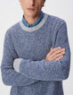 Blauer Strickpullover f&uuml;r Herren-4