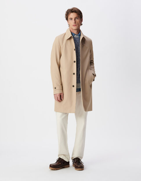Trenchcoat beige bi-material f&uuml;r Herren - IKKS