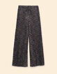 I.Code black paisley print pleated trousers-7
