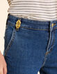 Pantalón vaquero recto azul con flecos I.Code-6