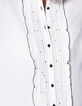 Blusa blanco roto volantes bord. negro I.Code-3