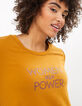 I.Code sunflower sweatshirt with glittery slogan-1