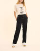 Pantalones de traje de lino de algodón negro I.Code-6