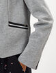 Veste gris clair chiné en maille piquée I.Code-2