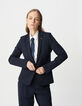 Marine blazer getailleerd milanotricot Dames-2