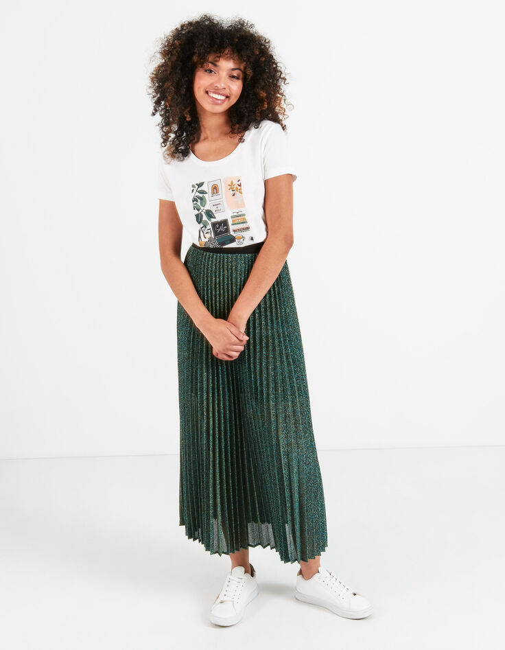 Tee-shirt blanc cassé bio visuel bureau I.Code -5