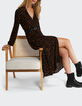 Langes, schwarzes Kleid mit Leopardenprint I.Code -2