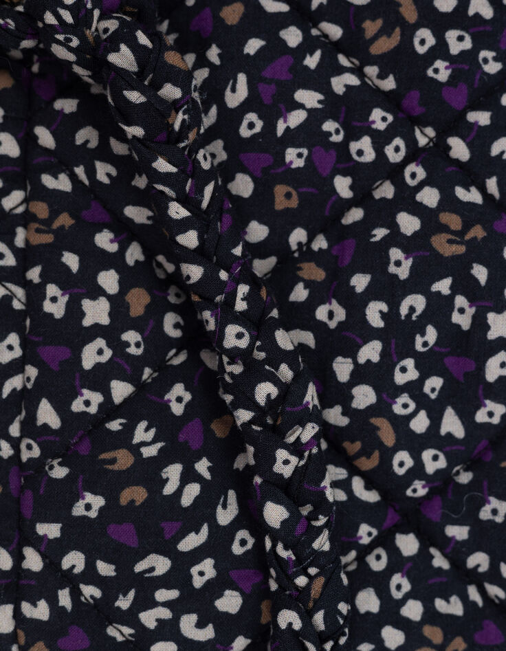Bolso micro leo floral estampado morado oscuro I.Code-3