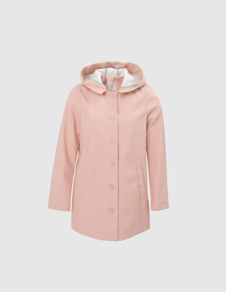 I.Code water pink hooded rubber windcheater-5 I.Code water pink hooded rubber windcheater-5