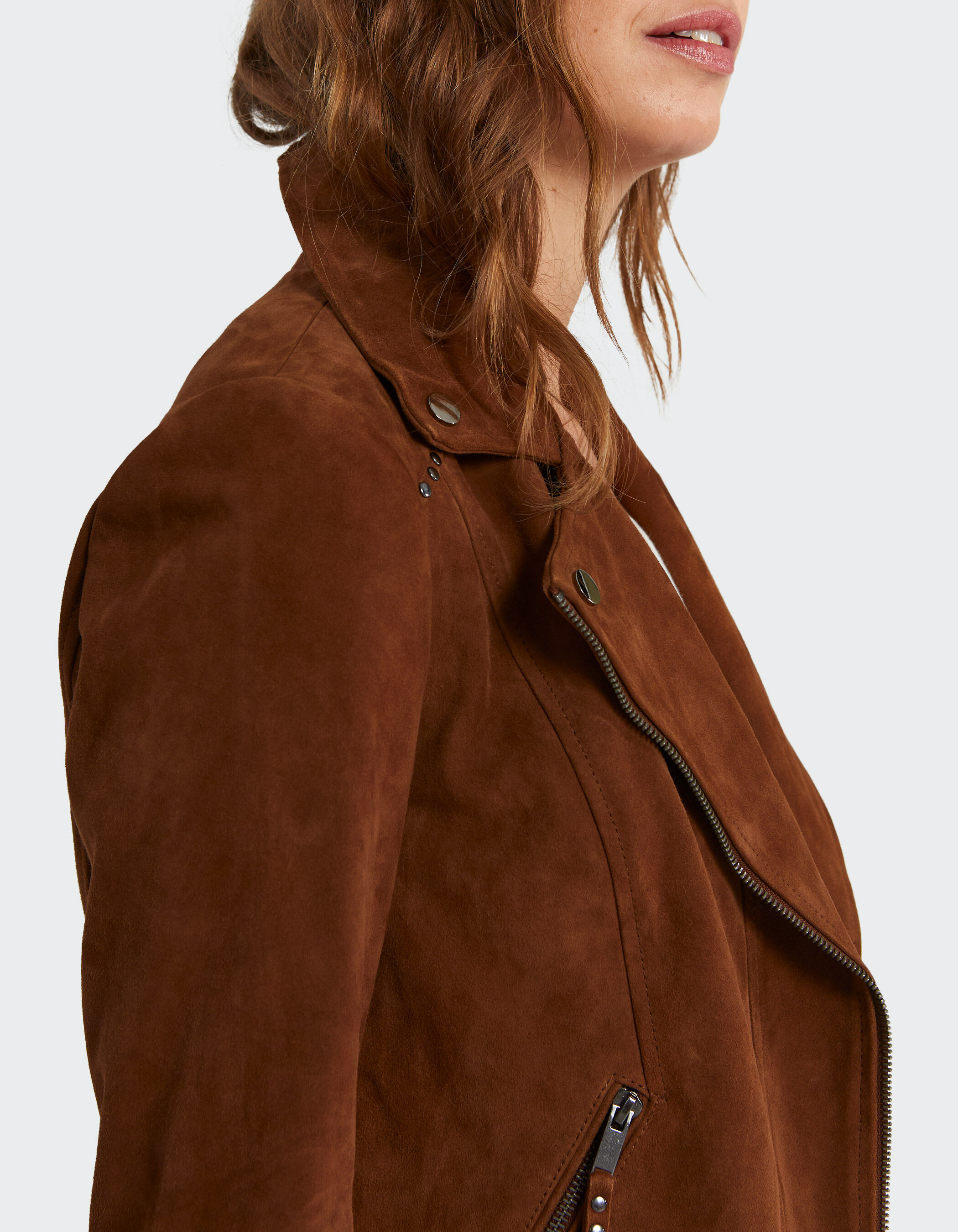 Chestnut suede jacket hotsell