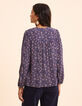 I.Code navy blouse with rock floral print-5
