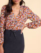 Blusa camel estampado tachista multicolor I.Code-1