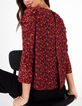 Bluse in Candy Red mit grafischem Blumen-Print I.Code-2
