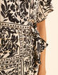 Robe écrue imprimé bandana végétal I.Code-6