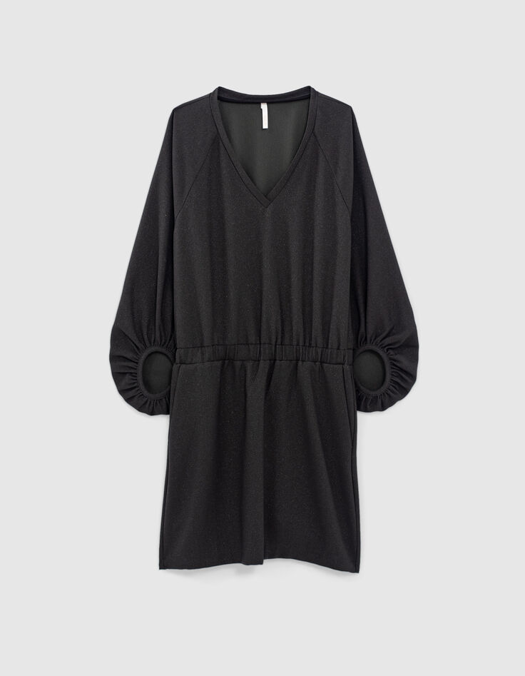 Robe vert empire pailletée manches bouffantes I.Code-6