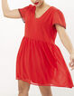 Robe flamme à manches courtes brodées I.Code-2