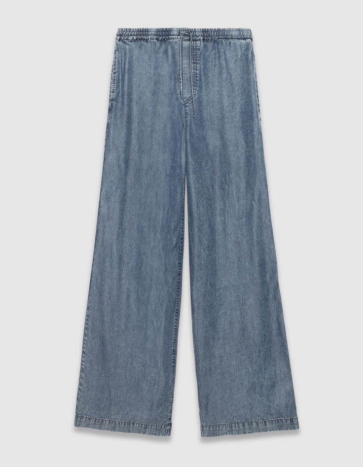 Blaue Damenjogpant mit Gummizug am Bund DANA-5