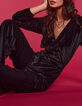 Combinaison noire panne de velours I.Code-1