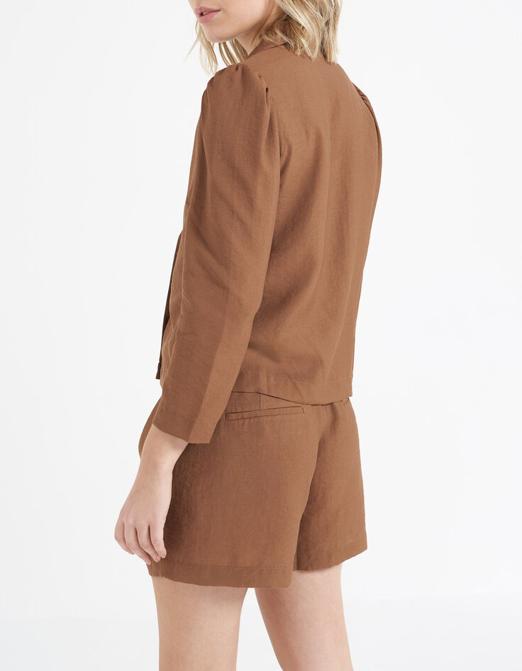 Blouse fauve irisé à double boutonnage I.Code-2 Blouse fauve irisé à double boutonnage I.Code-2