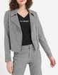 Veste noire esprit motard à motif pied de poule I.Code-2