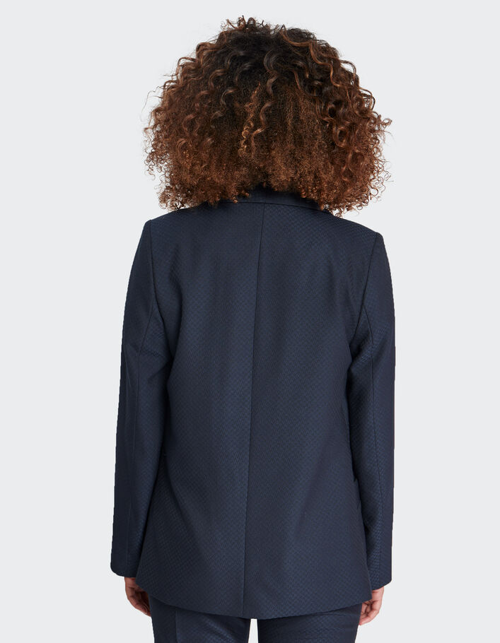 Veste de costume marine jacquard pied-de-poule I.Code-3