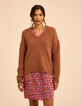 Camel gebreide trui V-hals MARINE I.Code-3