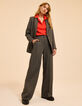 Pantalon de tailleur noir motif chevrons I.Code-1