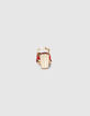 Kirschrote Sandalen aus Veloursleder und Glattleder I.Code-5