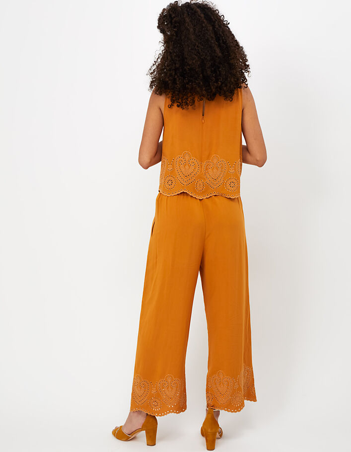 I.Code turmeric yellow embroidered top jumpsuit - I.CODE
