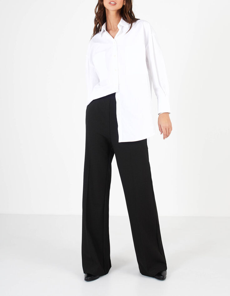Pantalon large kaki élastiqué à carreaux I.Code-2