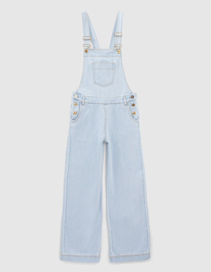 Salopette large en jean bleu I.Code-4